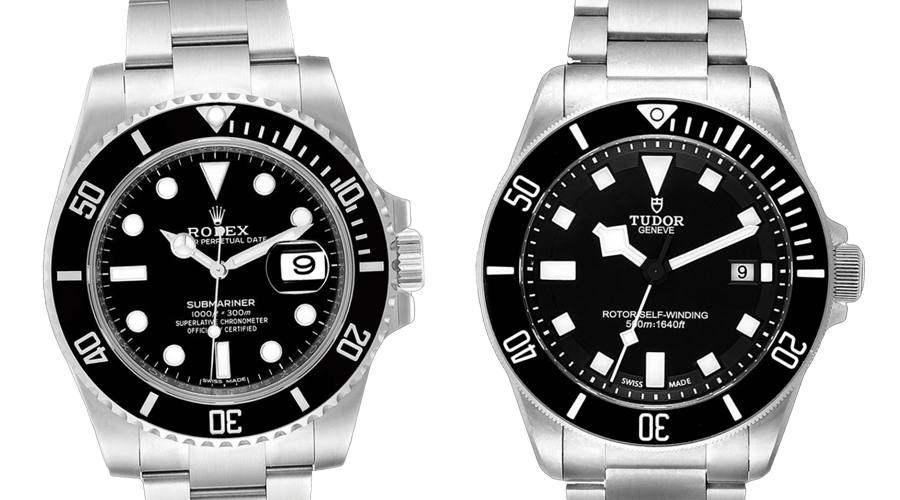 Watch brand comparison image.